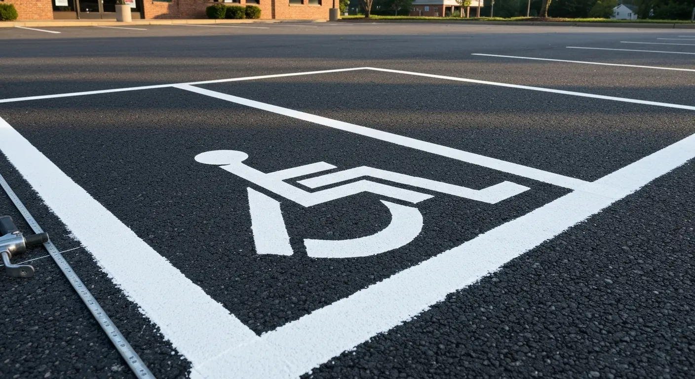 ADA handicap parking striping