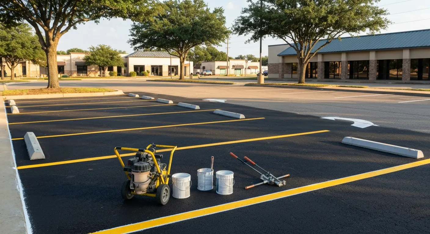 Parking lot striping service