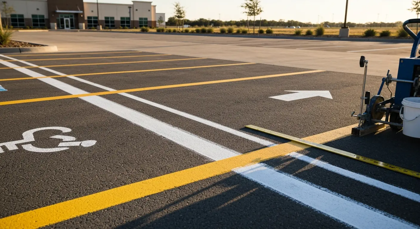 Parking lot striping service