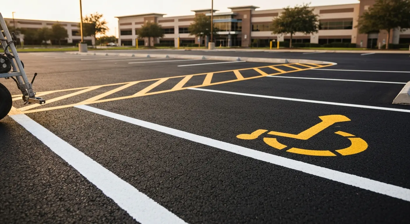 Parking lot striping service