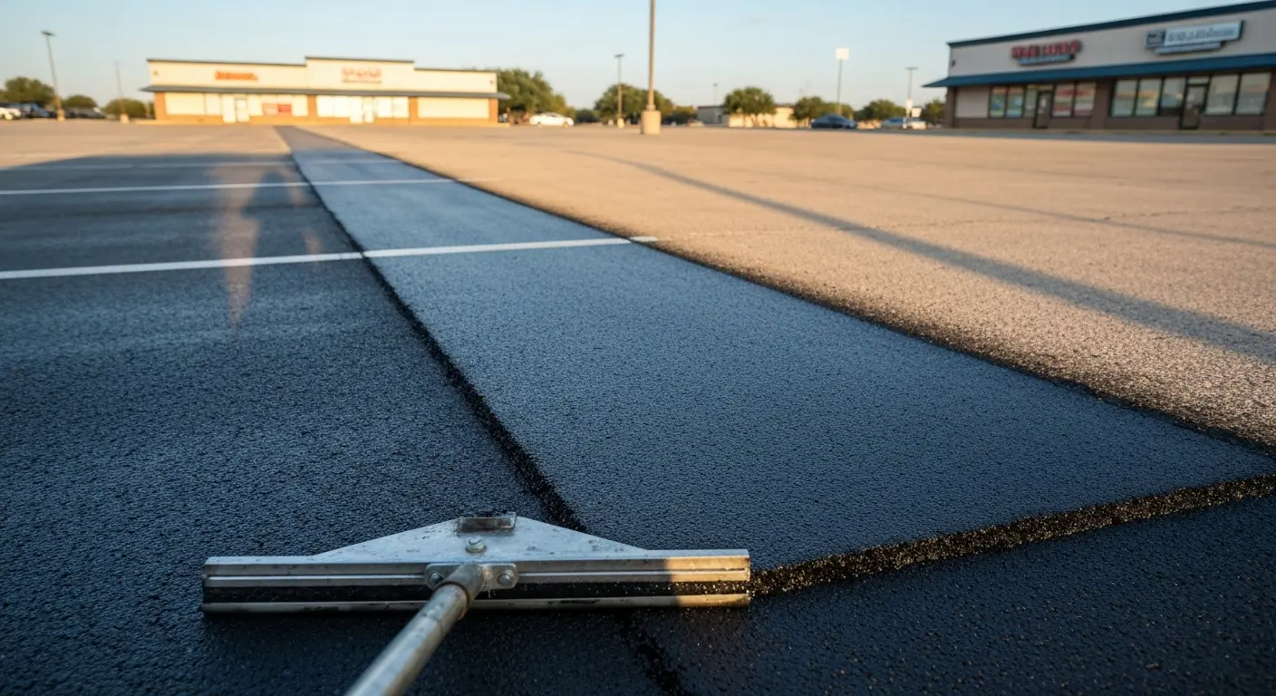 Asphalt seal coating application