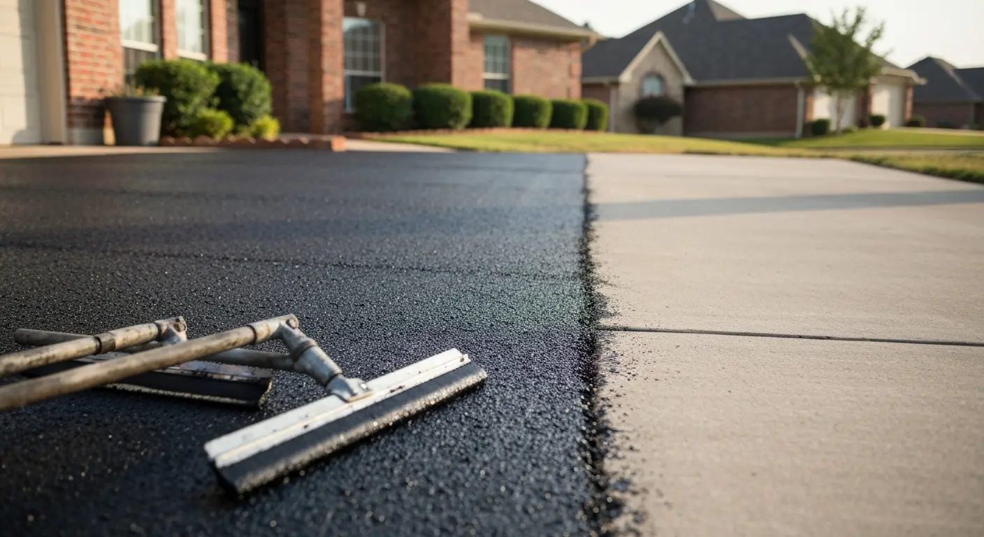 Asphalt seal coating application