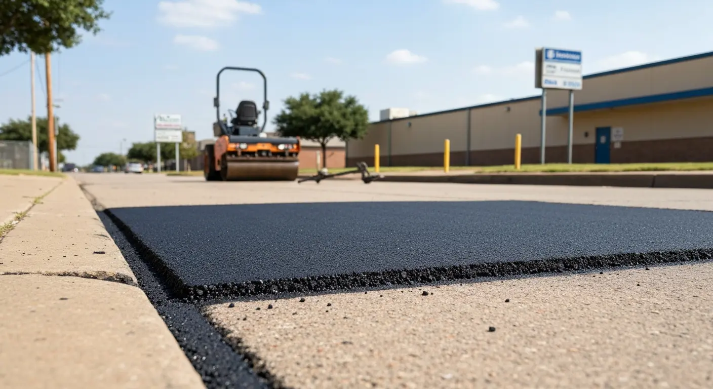 Pothole repair near Haltom Road