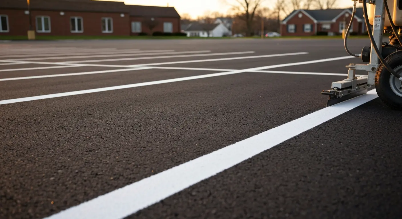 Parking lot striping