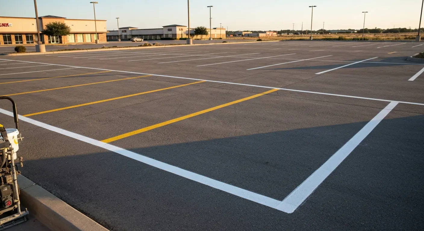 Parking lot striping service