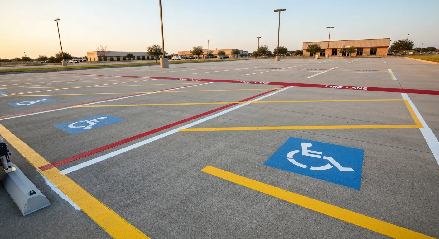 Parking lot striping