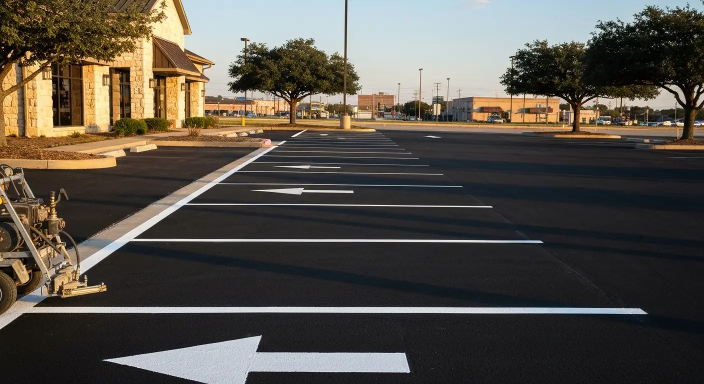Parking lot striping service