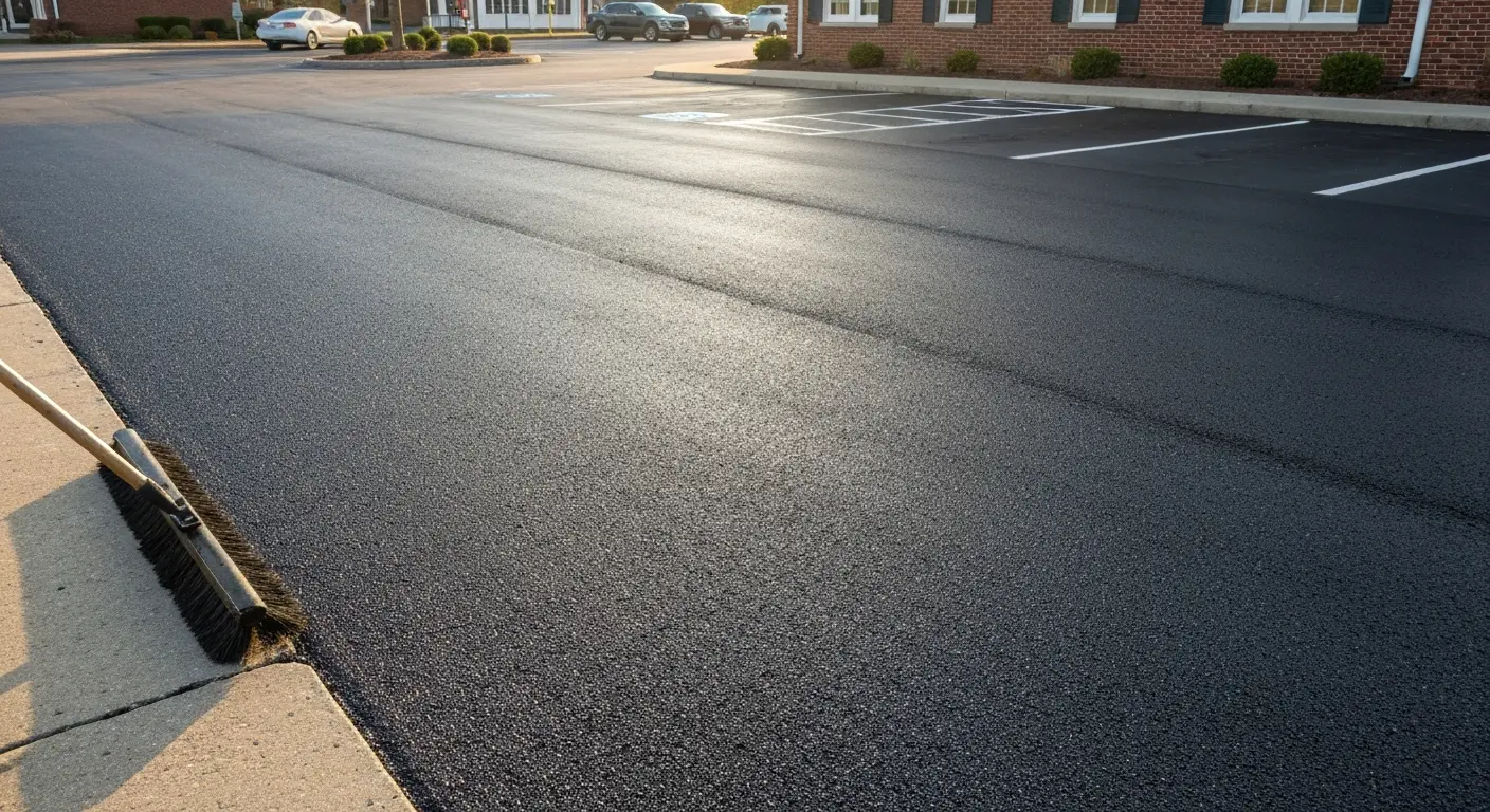 Asphalt seal coating application