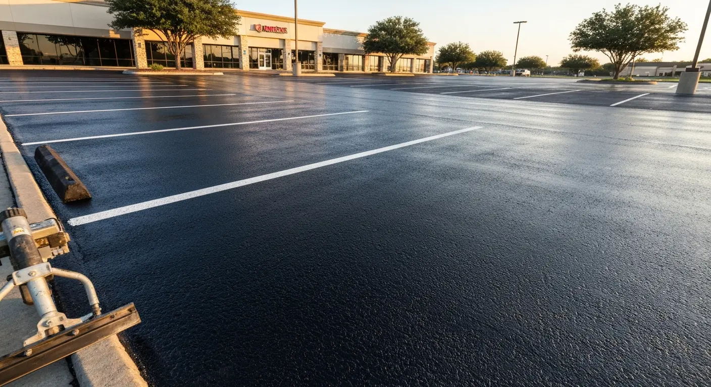 Seal coating application in Grand Prairie