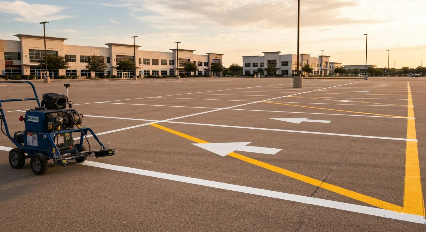 Parking lot striping service