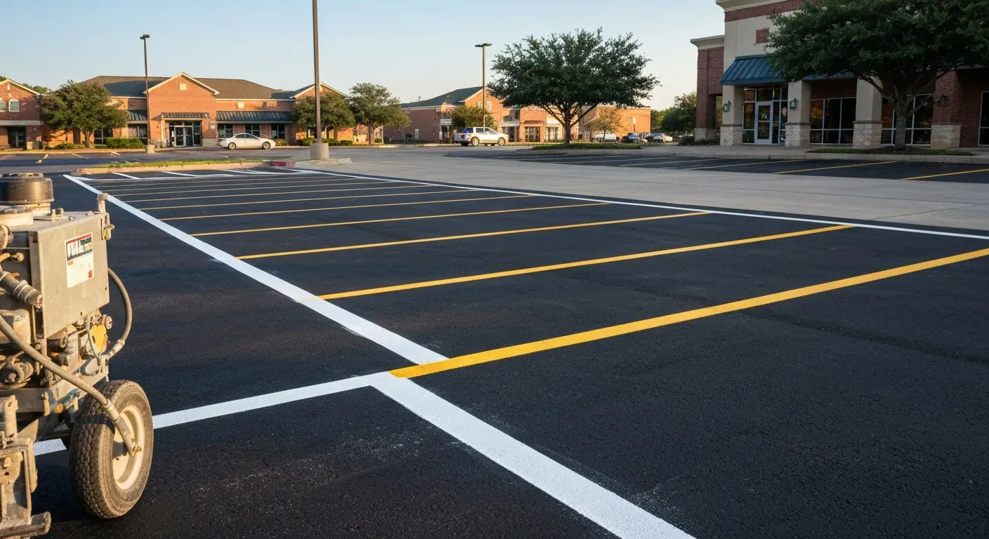 Parking lot striping service