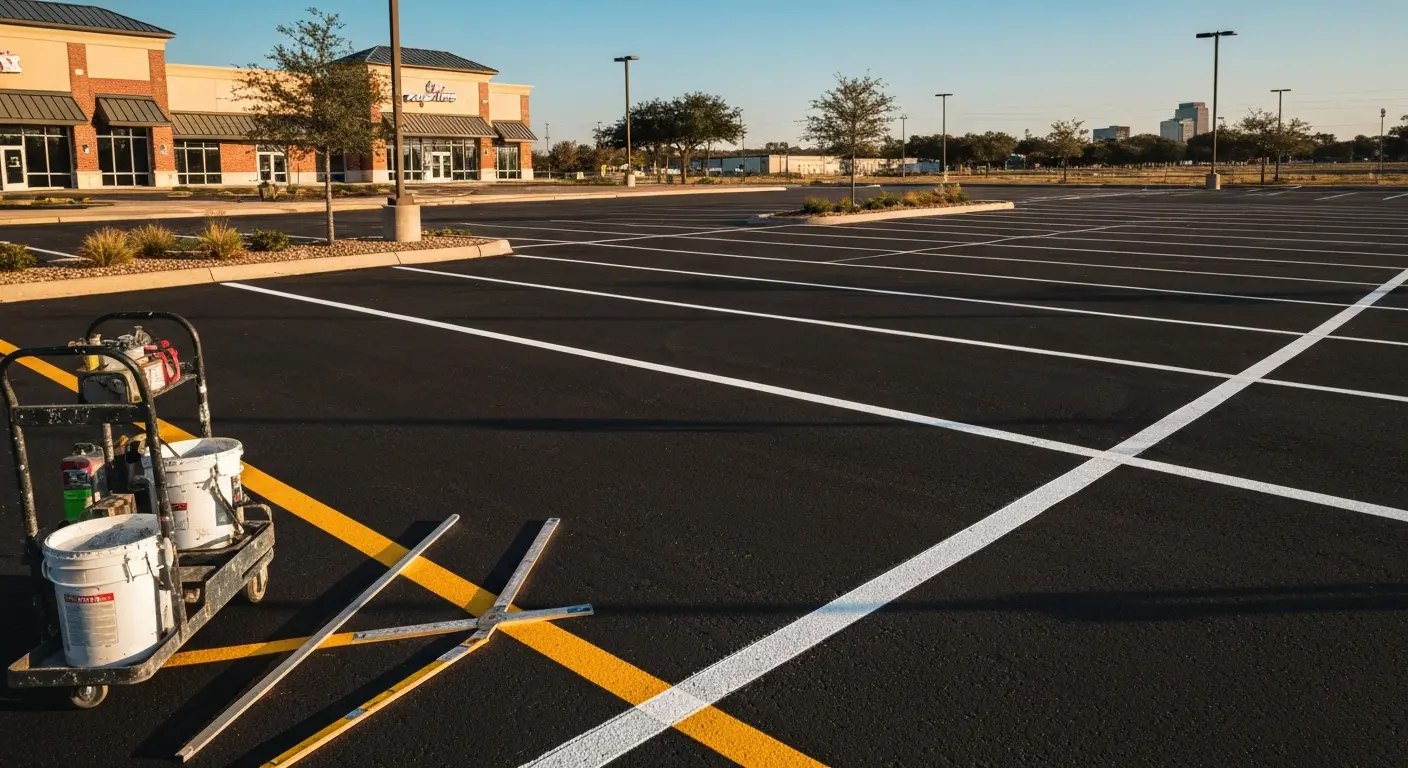 Parking lot striping project