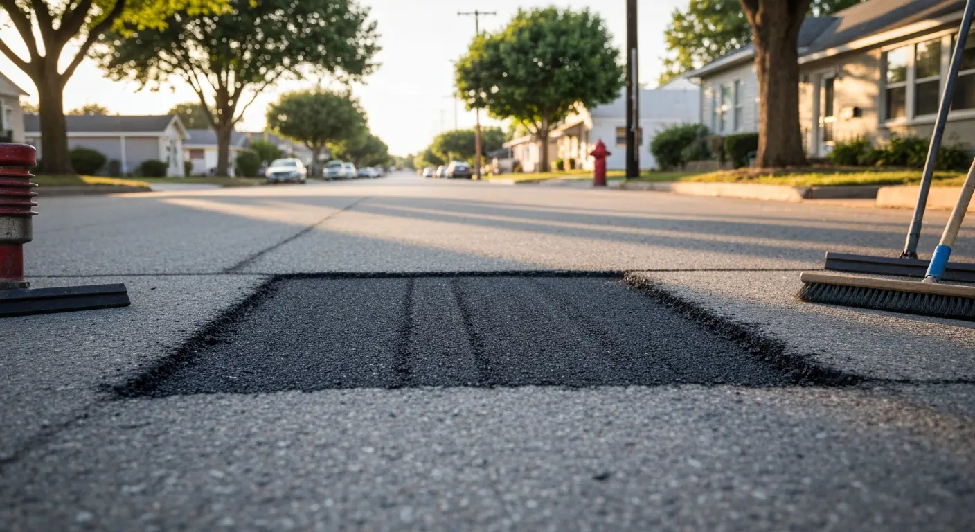 Pothole repair completed