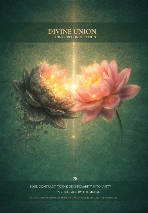 Card 78 Divine Union — soul contract: to dissolve polarity into unity