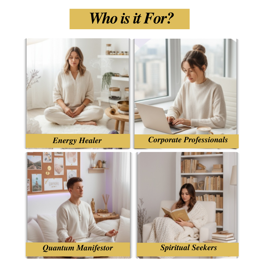 Who is it for — energy healers, corporate professionals, quantum manifestors, spiritual seekers