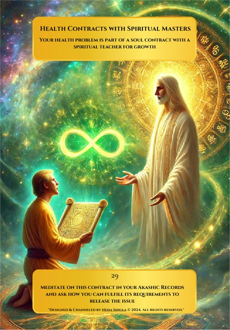 Card 29, Health Contracts with Spiritual Masters