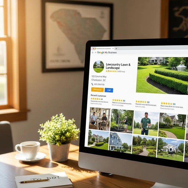 "Digital marketing expert analyzing local SEO growth strategies for a South Carolina small business." "Digital marketing expert analyzing local SEO growth strategies for a South Carolina small business."