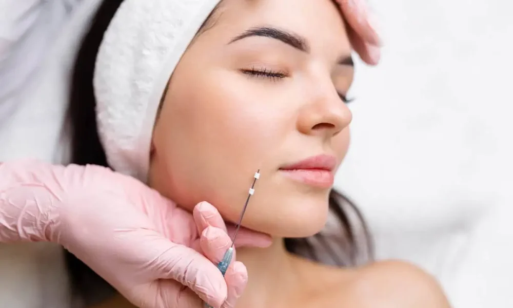 A woman receiving biostimulation treatment. By Cloud 9 MedSpa