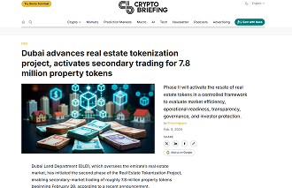 Dubai property token trading