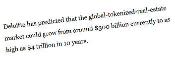 Global tokenized real estate market