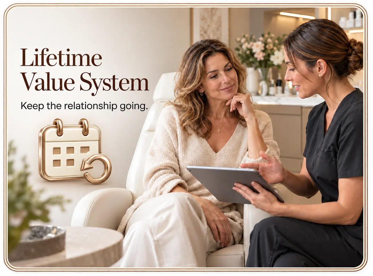 Lifetime Value System supporting the next client visit