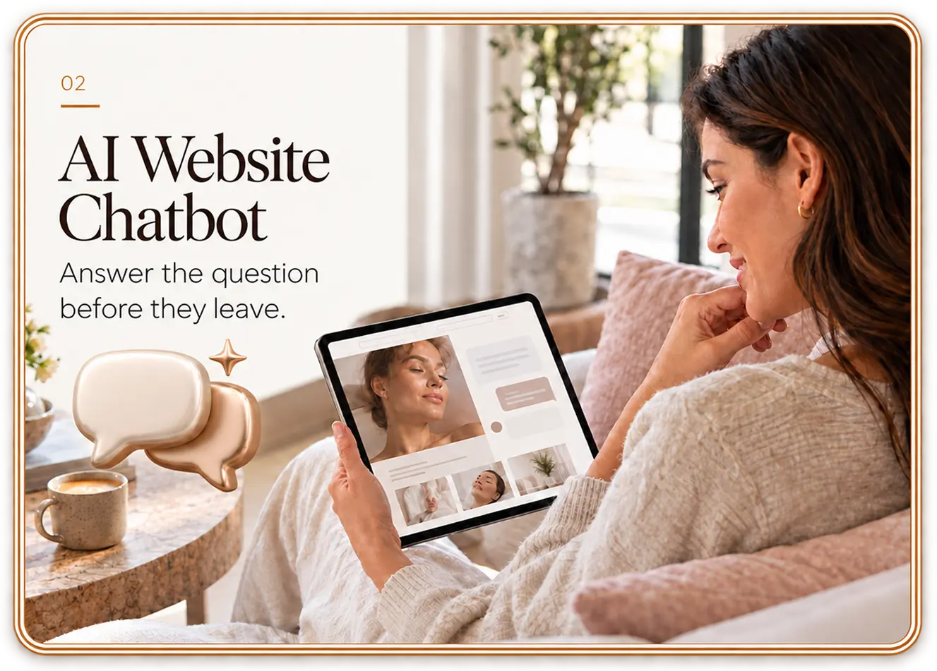 AI Website Chatbot helping a prospective med spa client