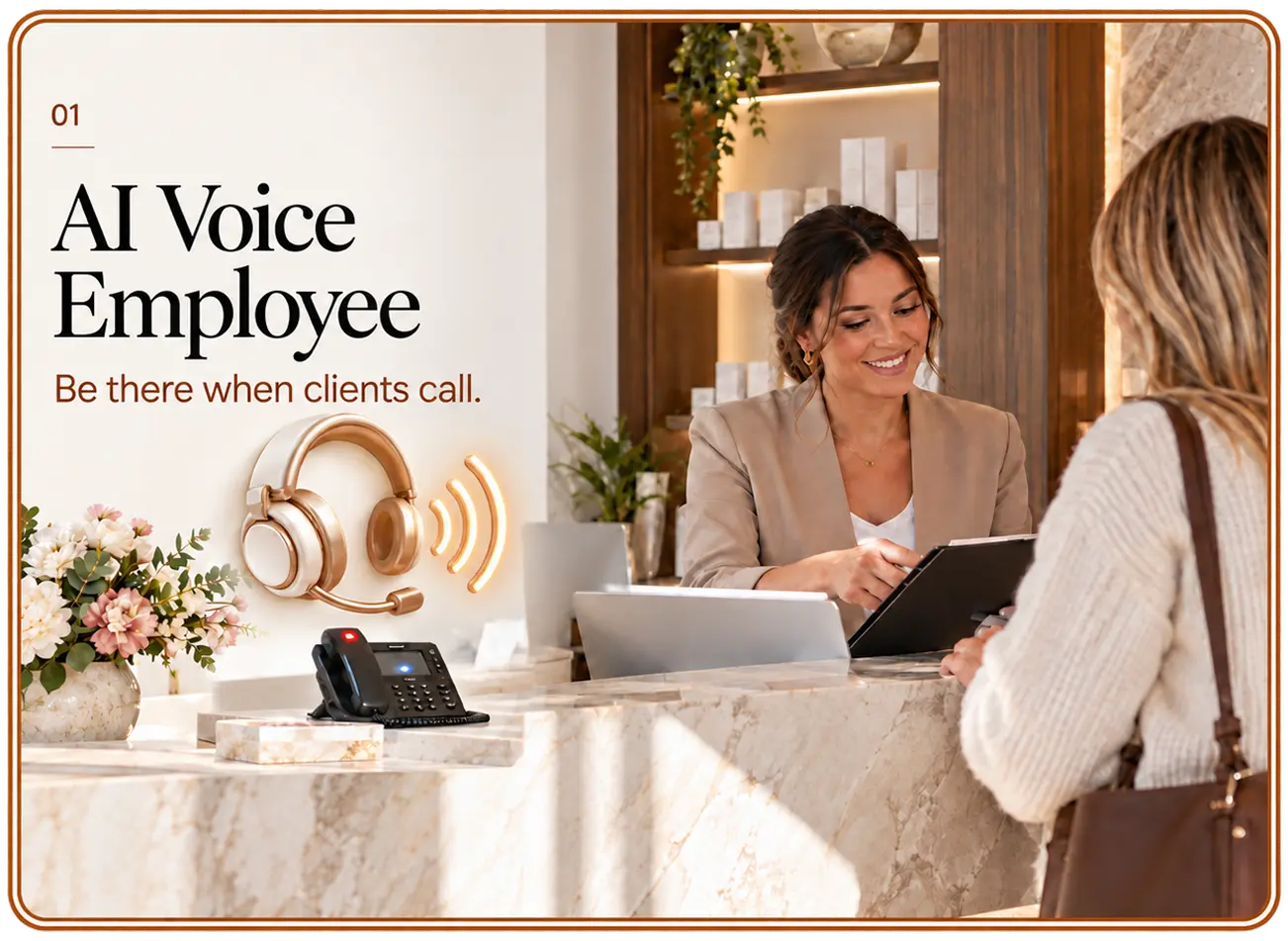 AI Voice Employee at a med spa reception