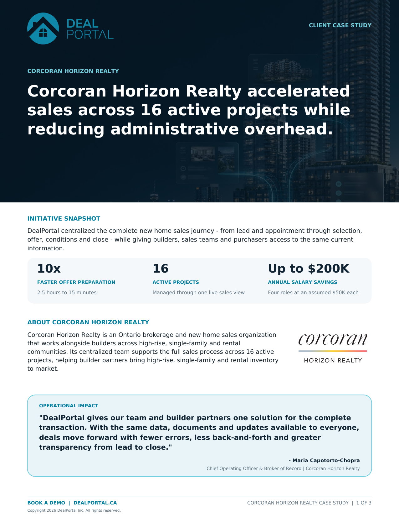 Corcoran Horizon case study