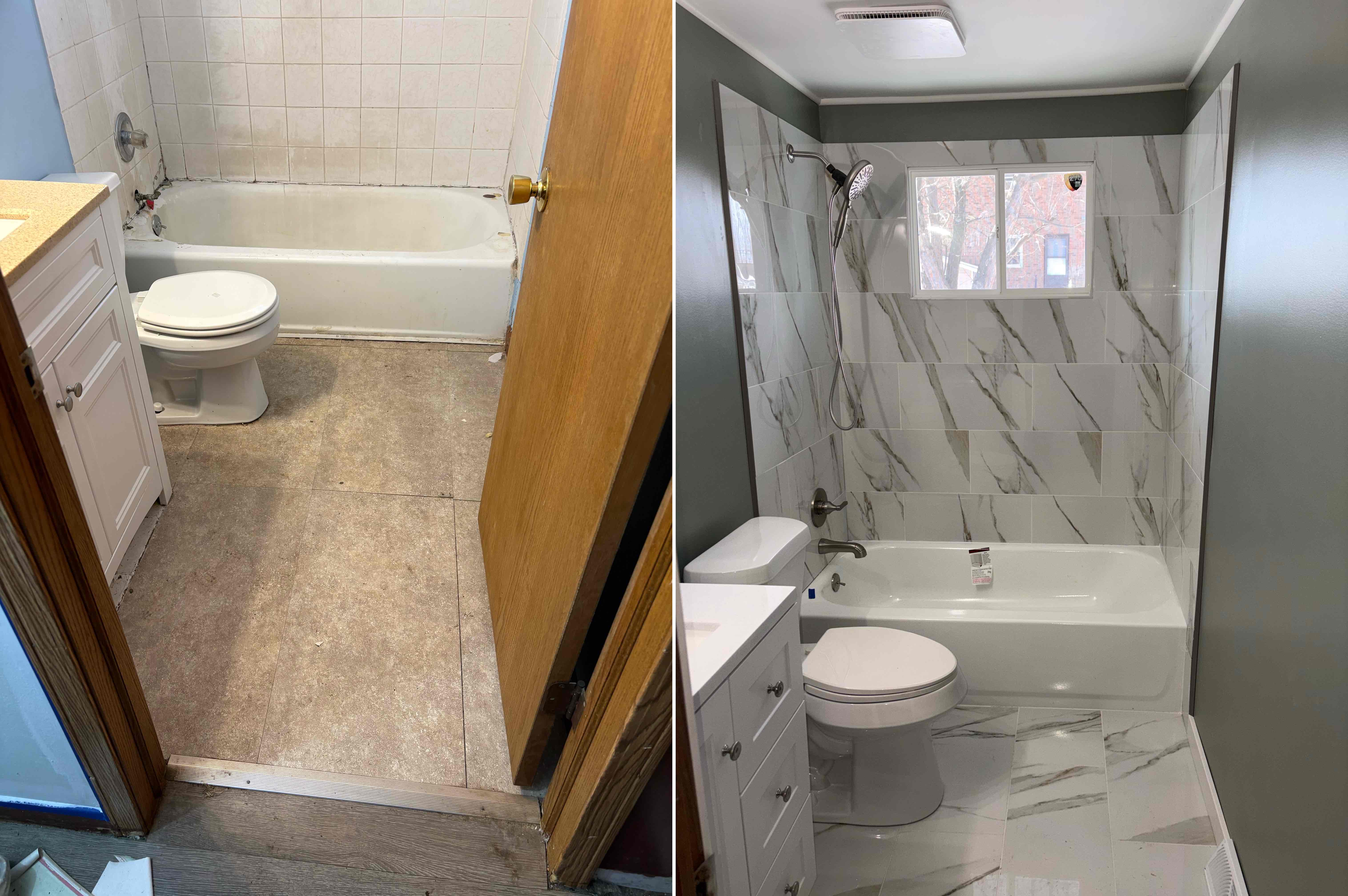 Bathroom Remodel Before and After — WNY Home Remodeling
