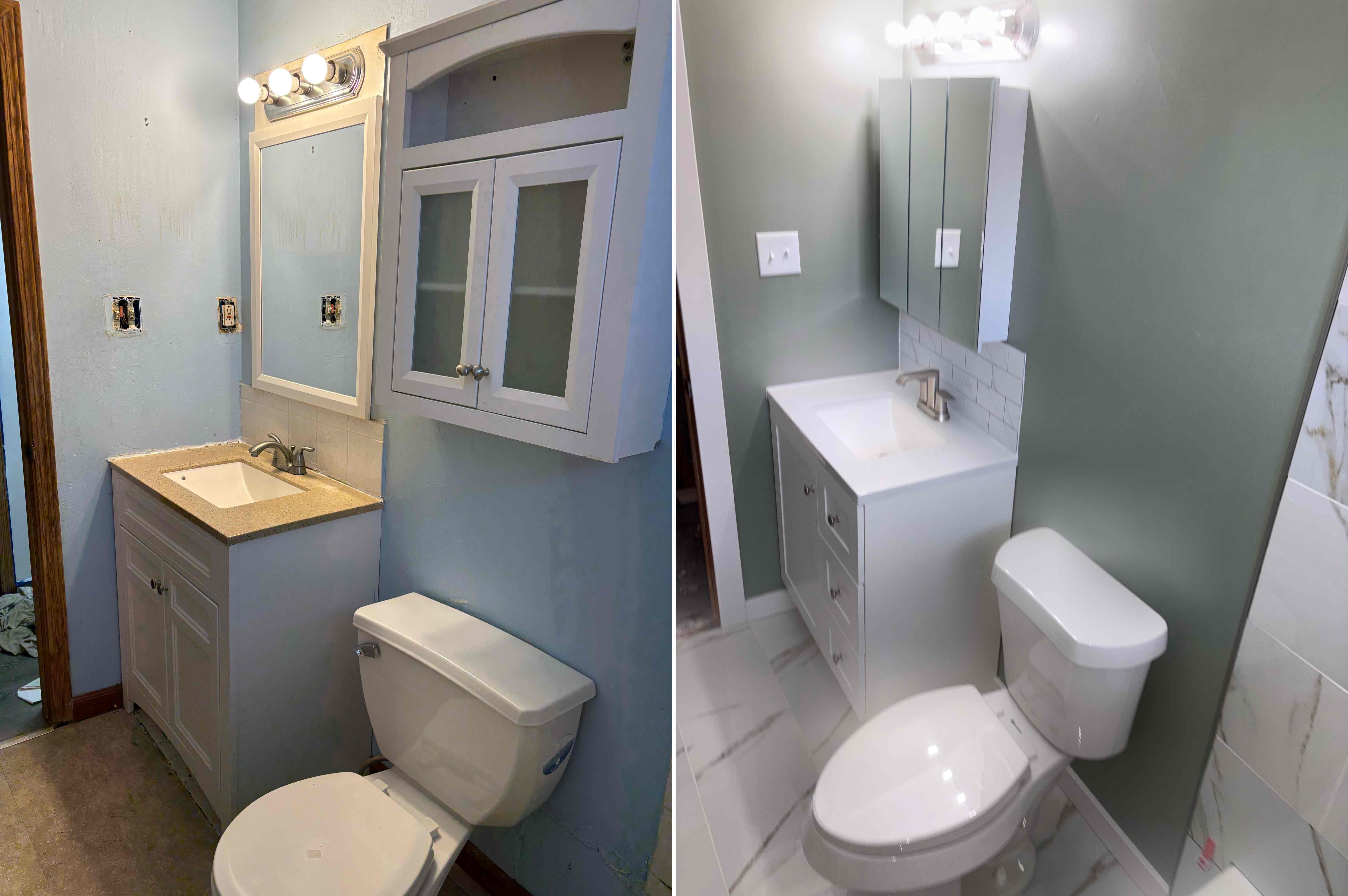 Bathroom Remodel Before and After — WNY Home Remodeling