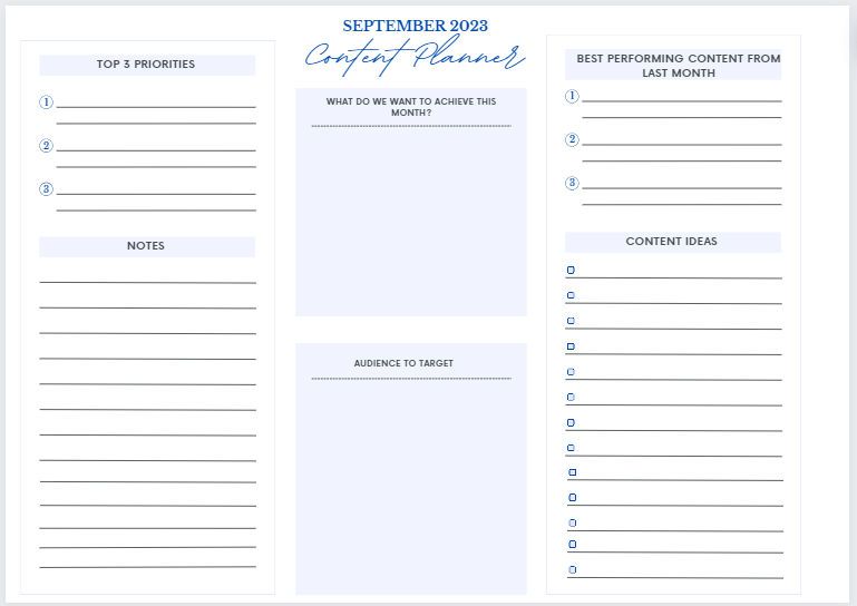 Content Planner Content Planner
