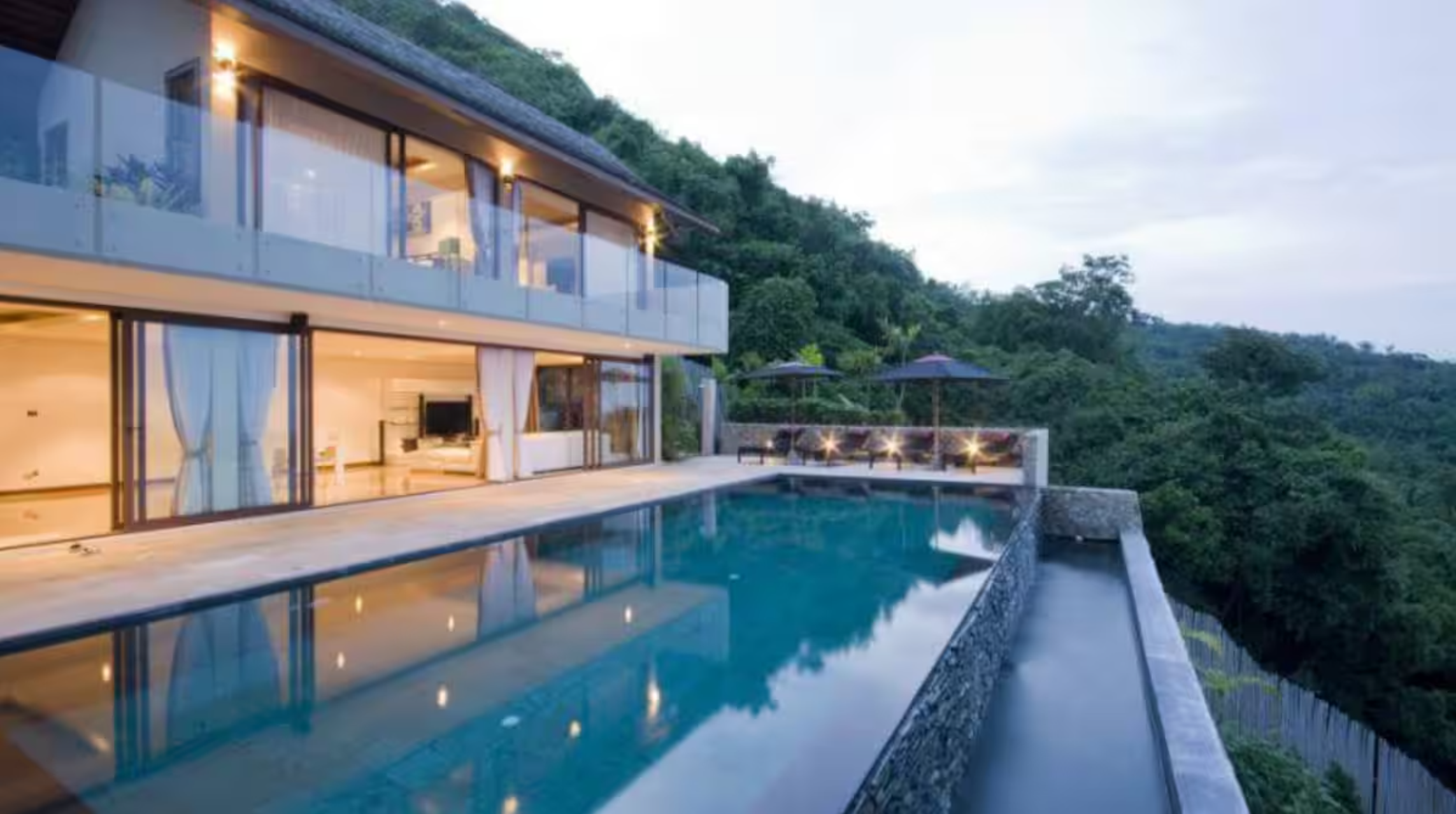 Villa Enam - Main pool view