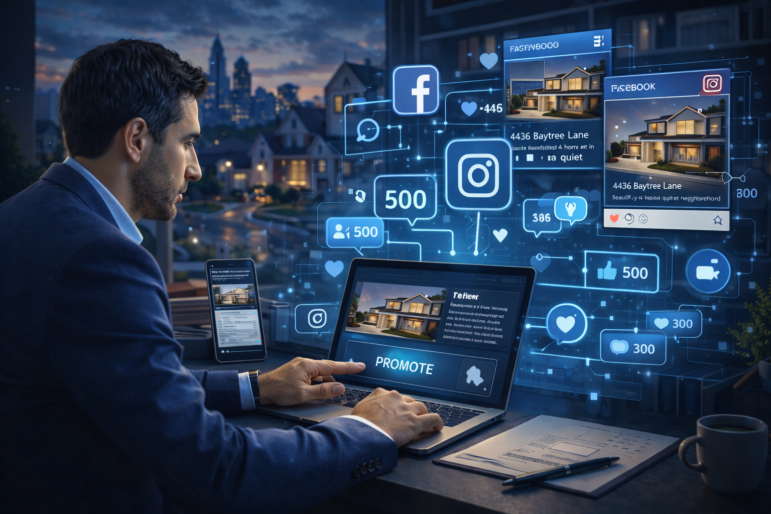 Real estate agent using AI to instantly promote listings on social media