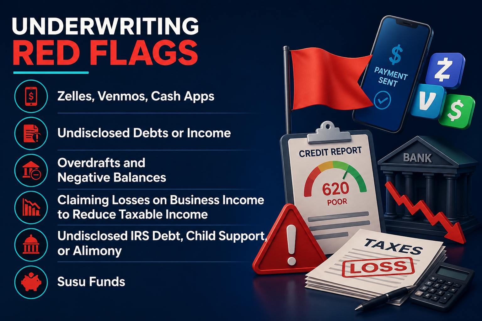 "Mortgage underwriting red flags: How bank statements and credit inquiries impact home loan approval." "Mortgage underwriting red flags: How bank statements and credit inquiries impact home loan approval."