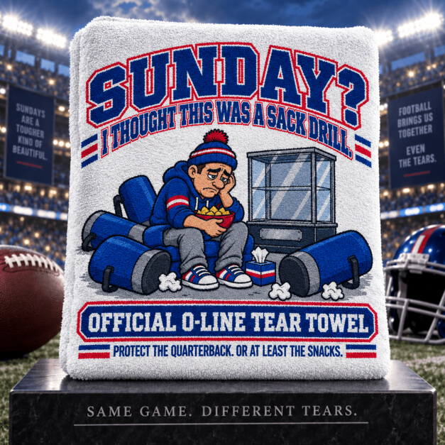 New York novelty fan tear towel in Blue and Red colors