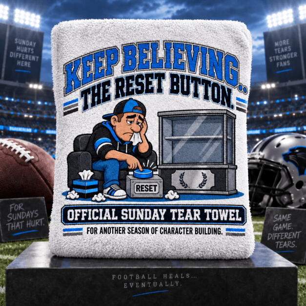 Carolina novelty fan tear towel in Blue and Black colors