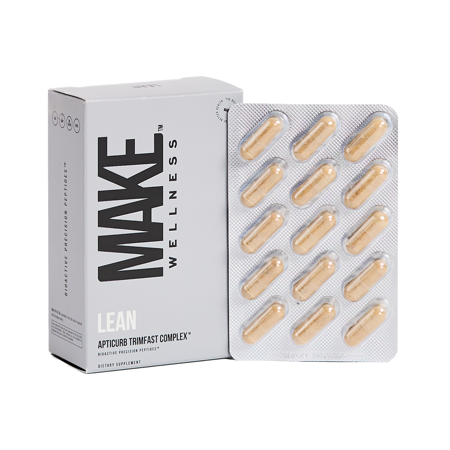 LEAN supports appetite control and metabolic health to help you reach your wellness goals. With the Apticurb Trimfast Complex, this formula aids healthy weight loss, boosts metabolic function, reduces cravings, and promotes fat-to-energy conversion while preserving lean muscle for a healthy body composition.