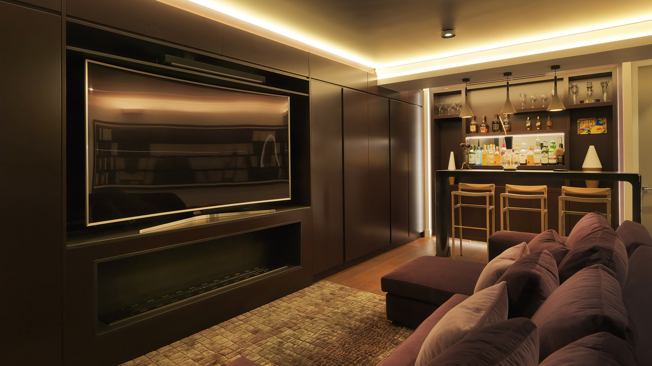 Cinema Room - Contemporary Penthouse - Chelsea London