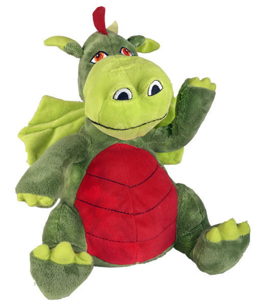 Green dragon plush