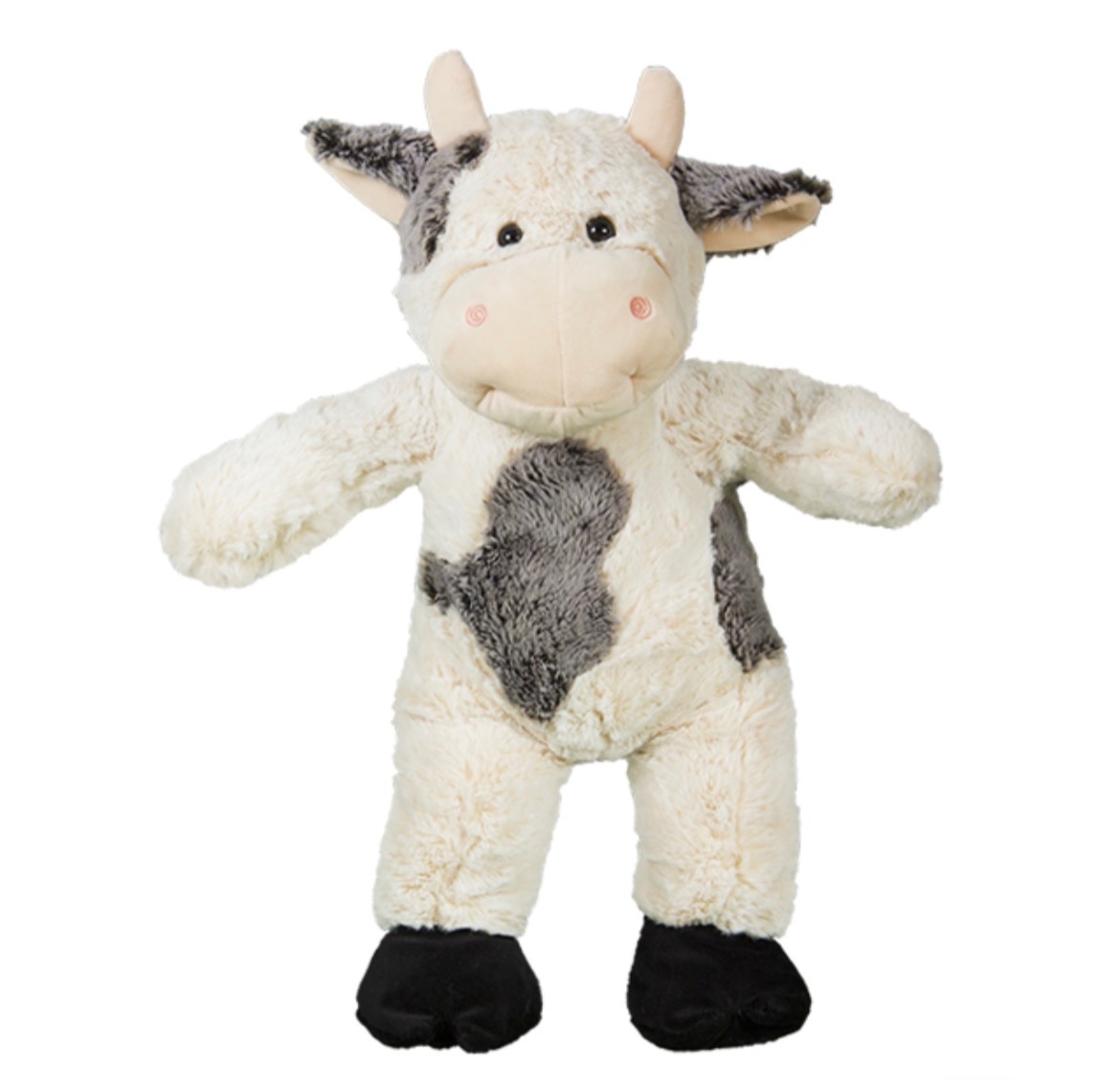 White and gray cow plush