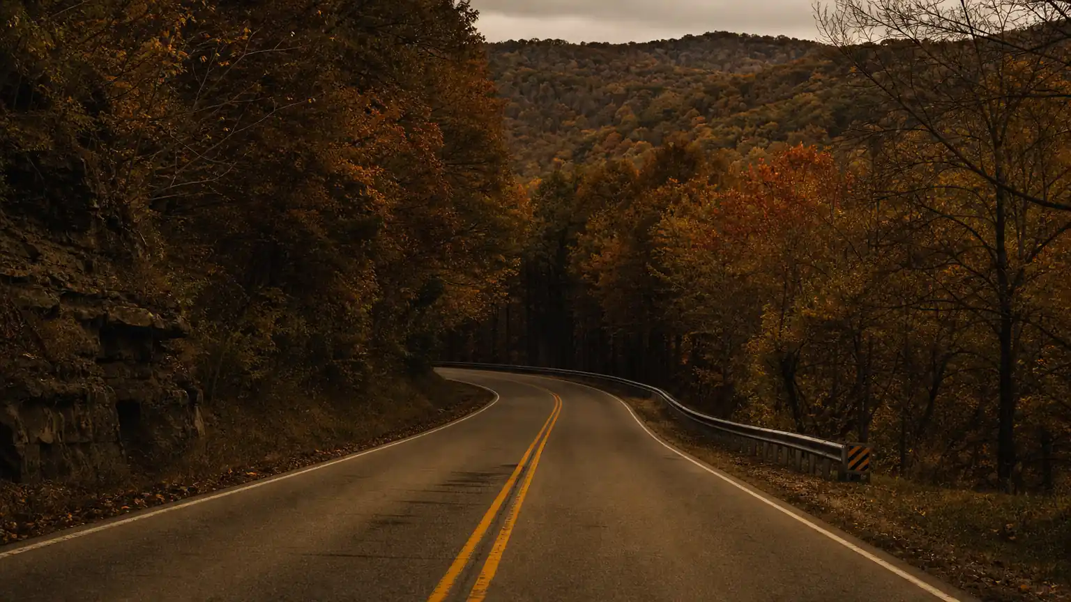 Wooded hills at the edge of Louisville