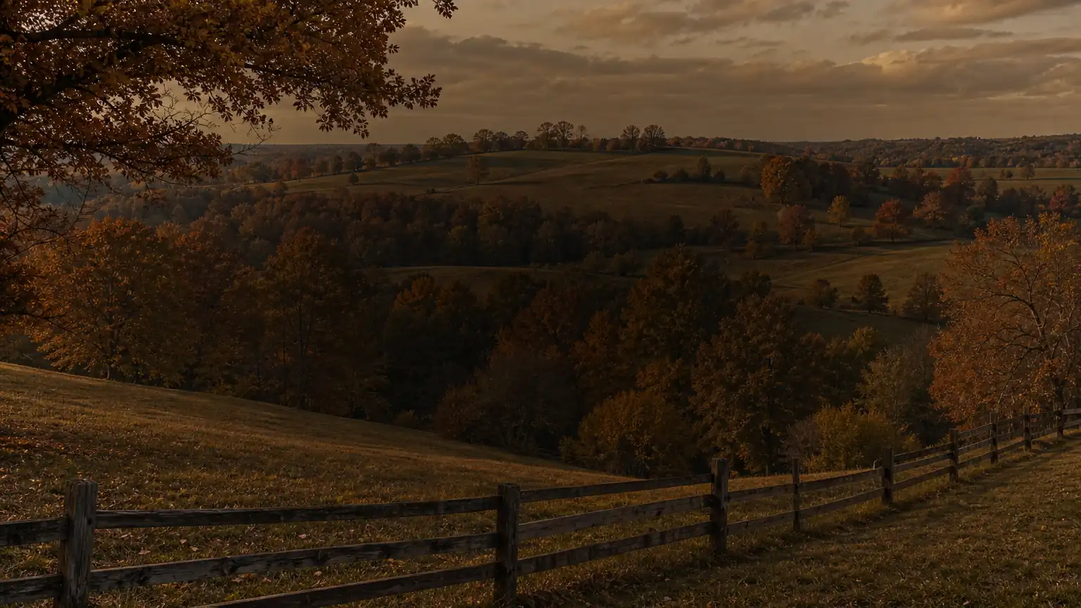 Rolling farmland at the eastern edge of Jefferson County