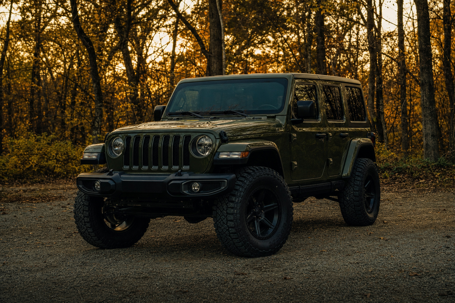 Lifted Jeep Wrangler JL after a lift kit installation