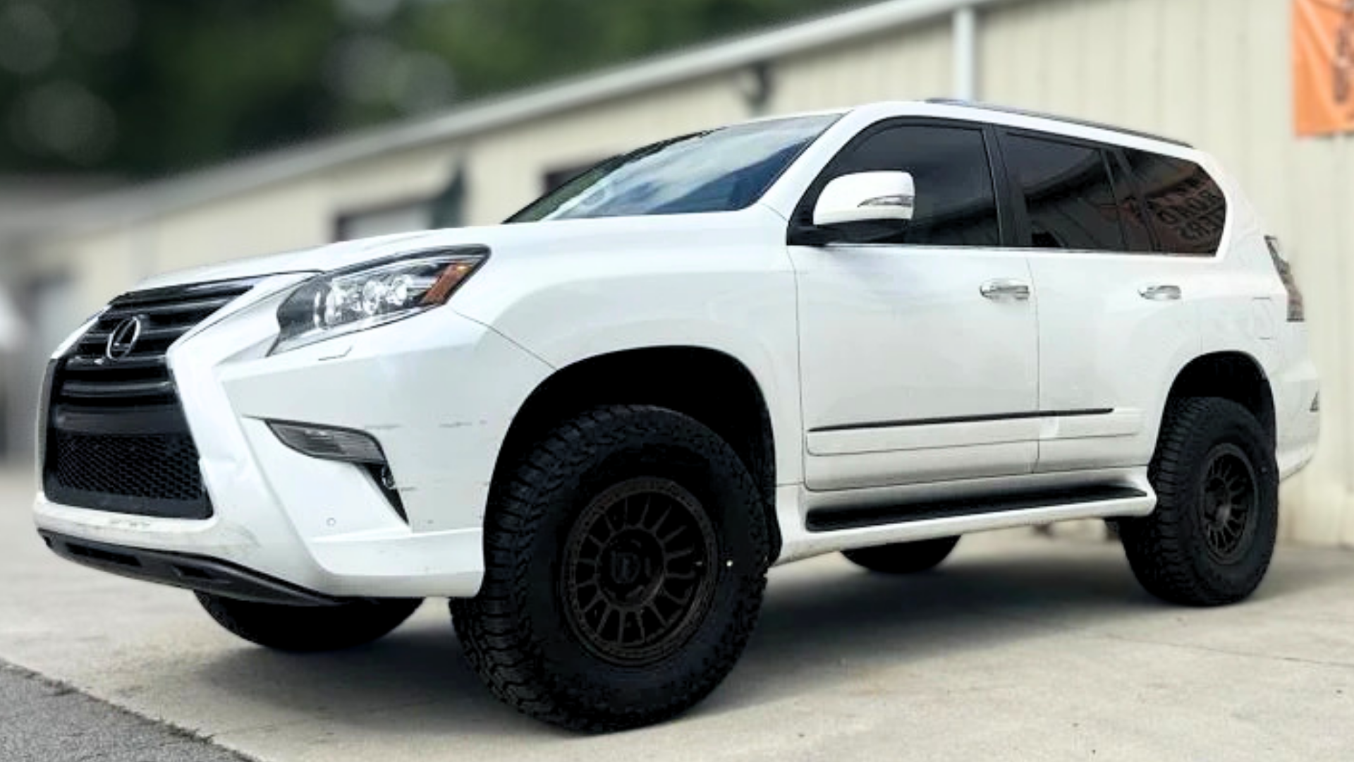 Lexus GX off-road build with aftermarket wheels and all-terrain tires at Atlanta Off-Road Outfitters