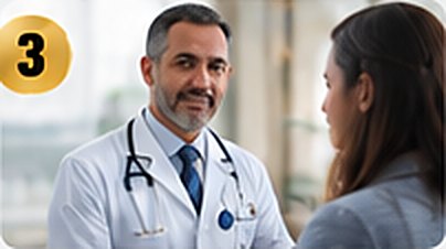Doctor speaking with a patient