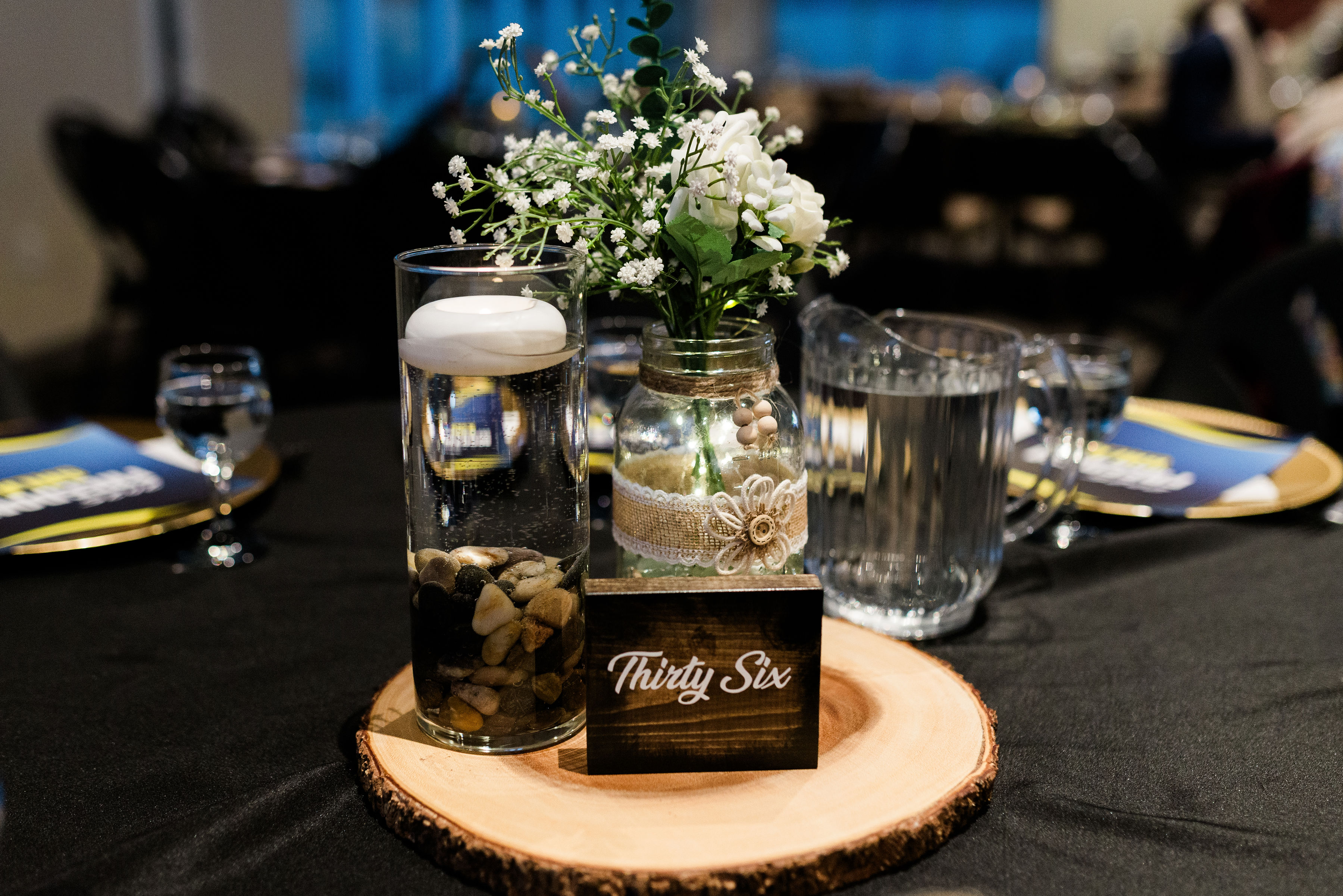 Table settings ready for the Freedom Gala dinner