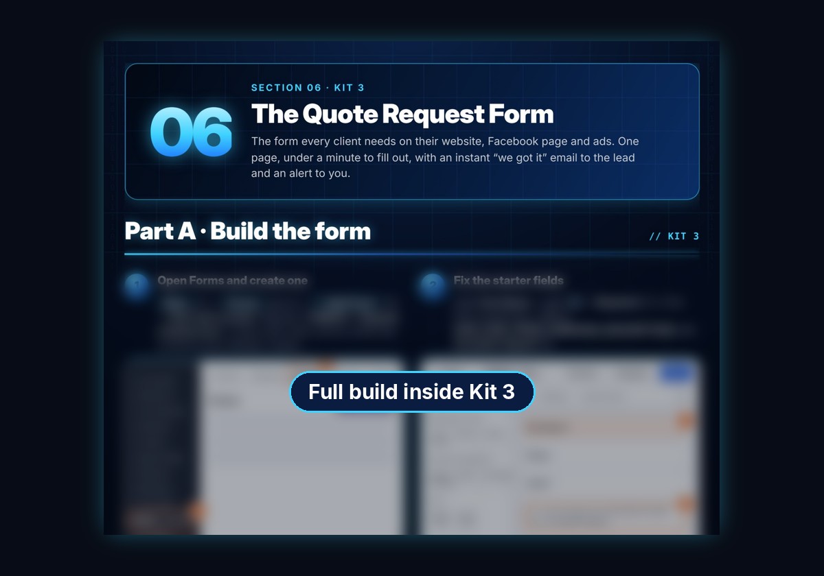 Kit 3 Quote Request Form preview