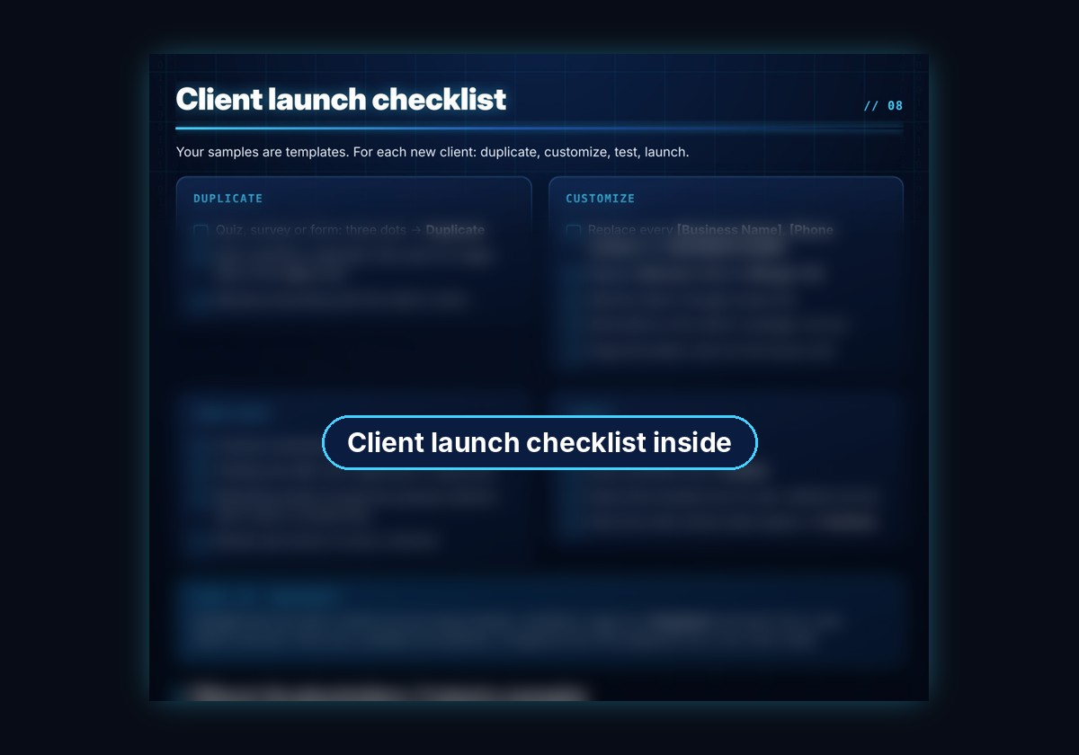 Client launch checklist preview