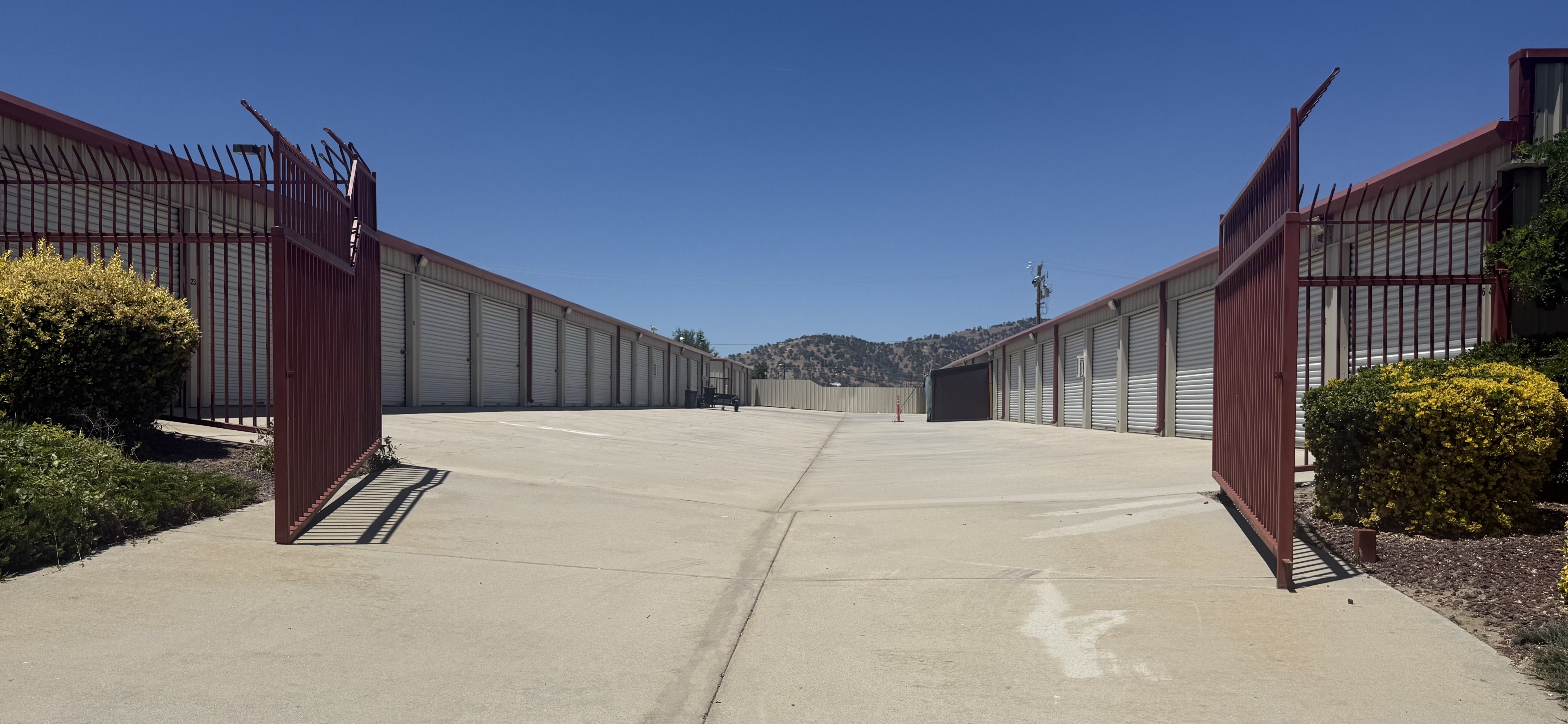 Gated storage facility access at Supersize Storage in Tehachapi California