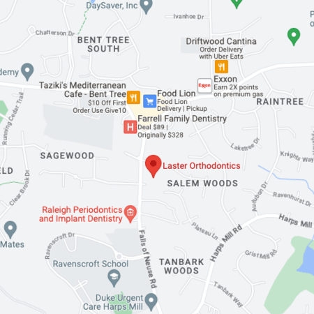 a screenshot taken from Google Maps showing Laster's Raleigh Office locaion